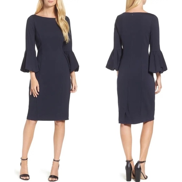 Eliza J Bell Sleeve Sheath Dress - Picture 1 of 12